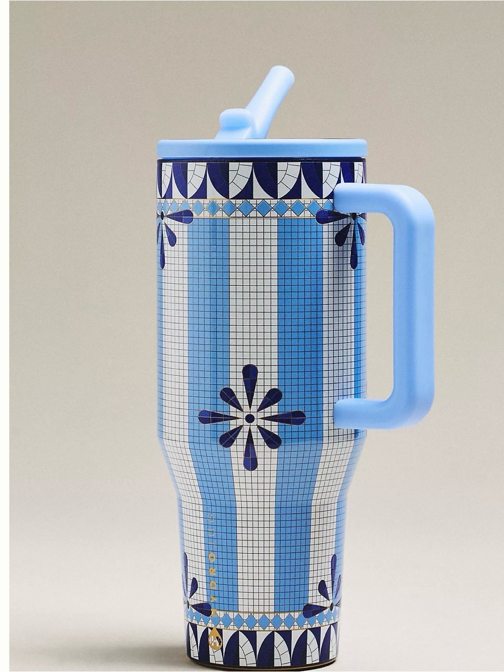 NWT HydroJug x Anthropologie Capri Blue Tile 32 oz Traveler Water Bottle